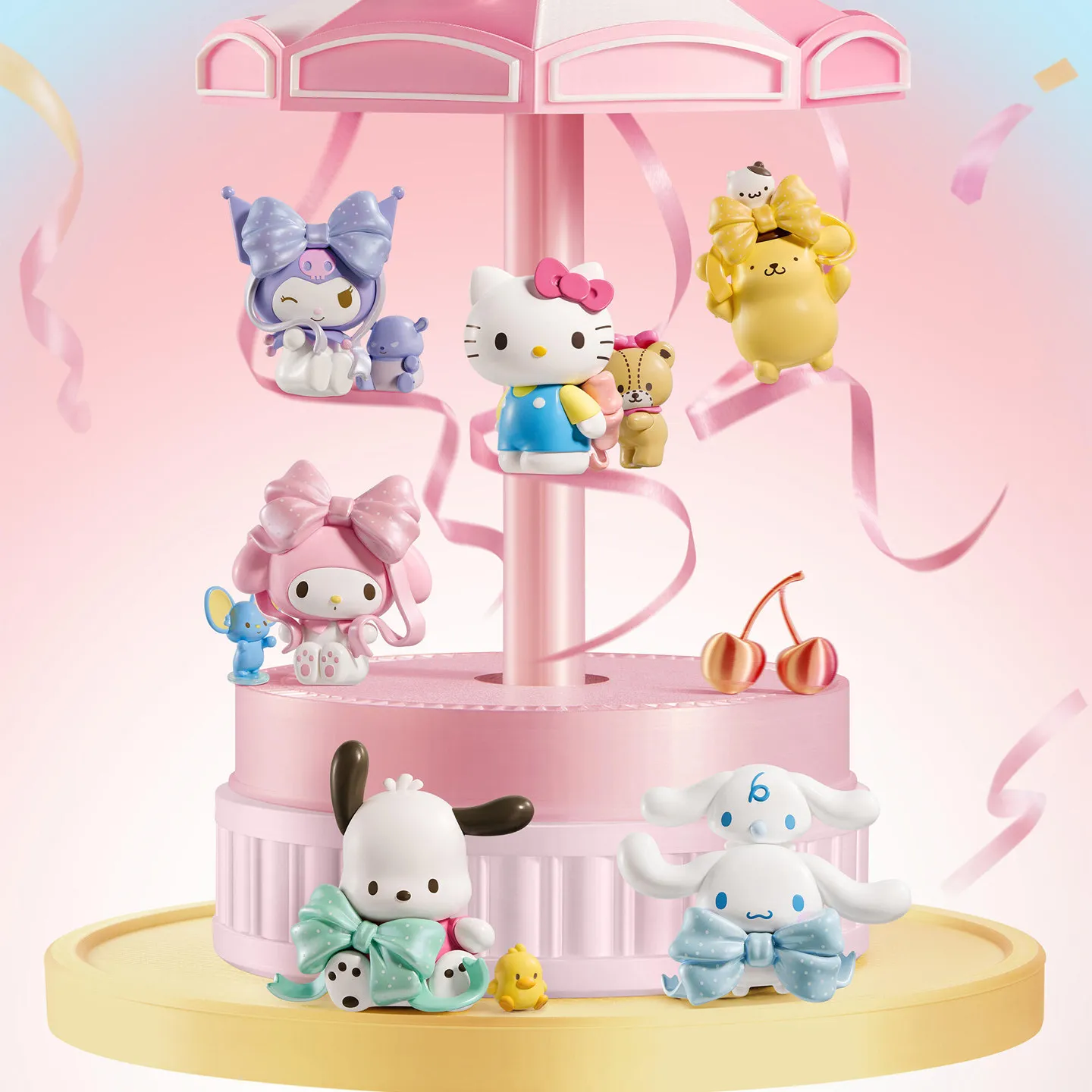

[Pre Sale] Genuine Sanrio Characters Heartfelt Bow Figure Blind Box Hellokitty My Melody Kuromi Cinnamoroll Pumpumpurin Pochacco
