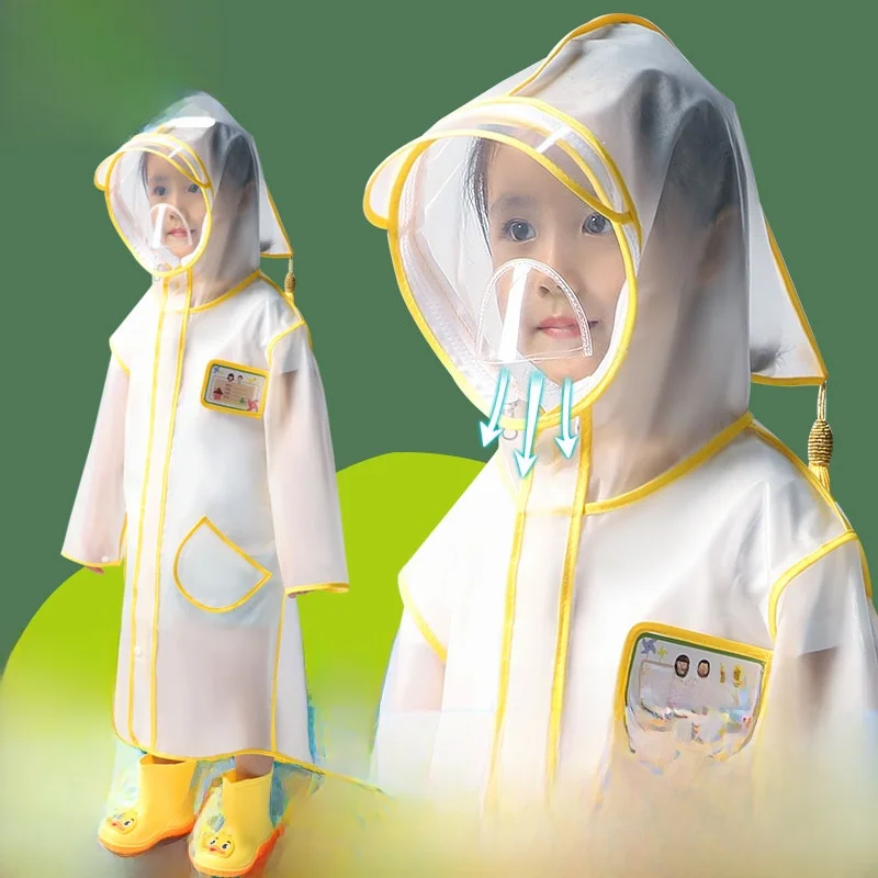 

Новый детский дождевик 2025 года для школьной формы, специальный большой дождевик с местом для рюкзака, полностью водонепроницаемый.