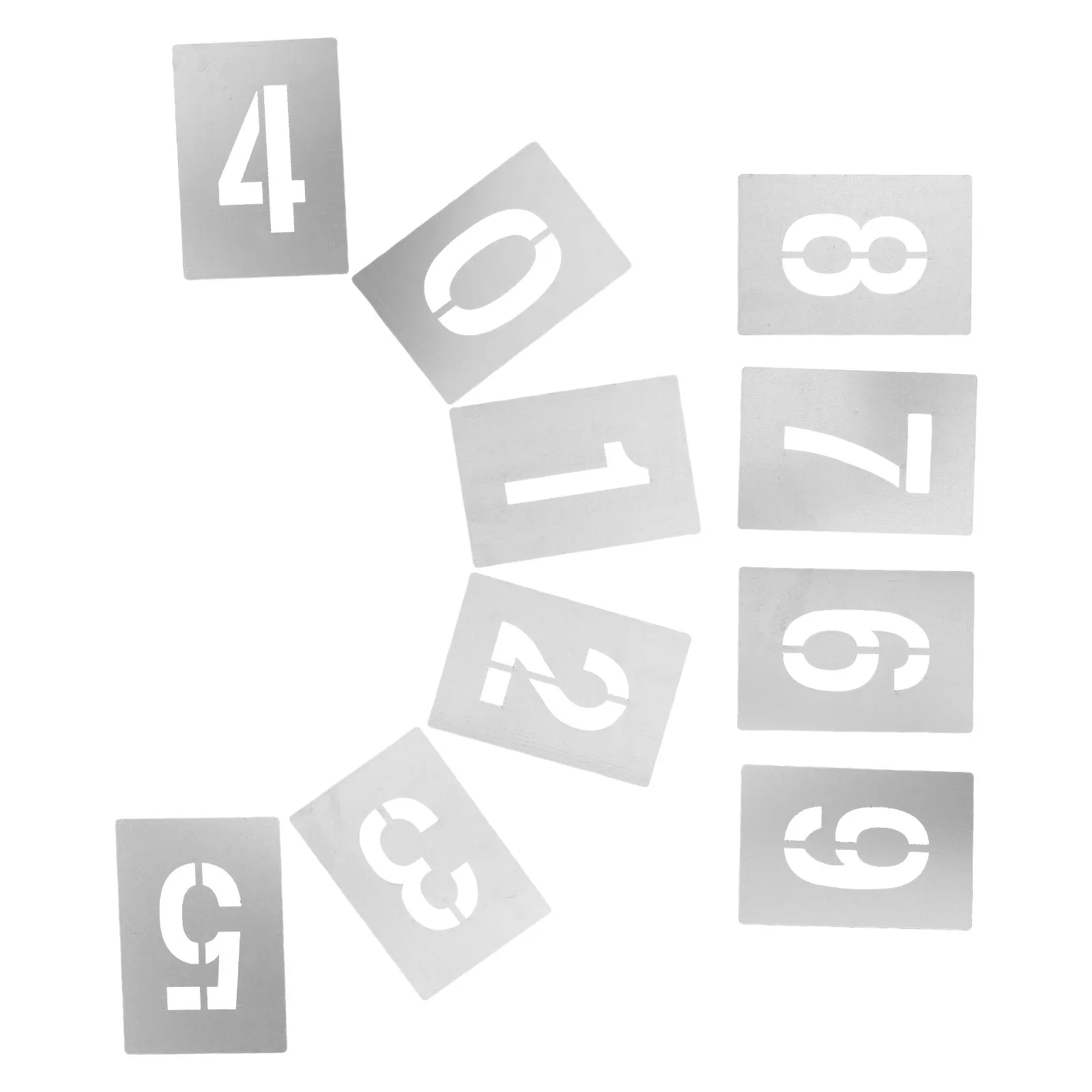 10Pcs Address Number Painting Stencils Large Hollow Reusable Templates for Mailbox Door Wall Curb Signboard Number Spray Paint