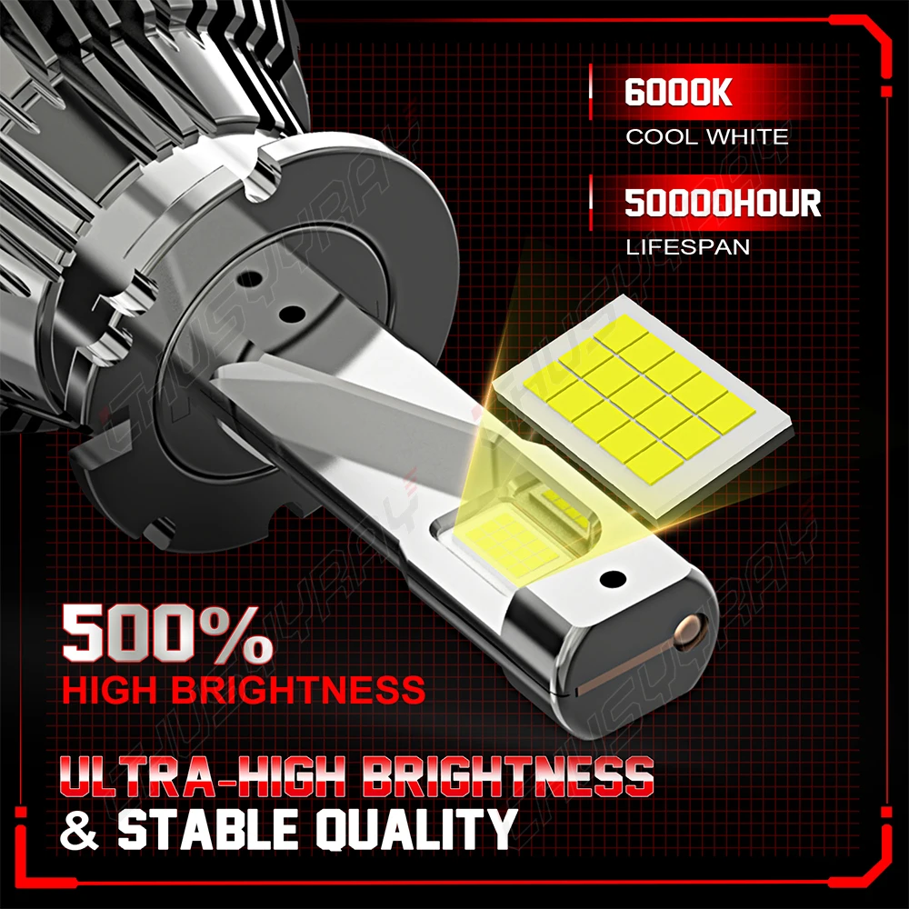 Serie D D2S D2R para faros de coche, bombillas con ventilador 6000K 70W, Mini lámpara automática Canbus Plug & Play HID a Kit de conversión LED