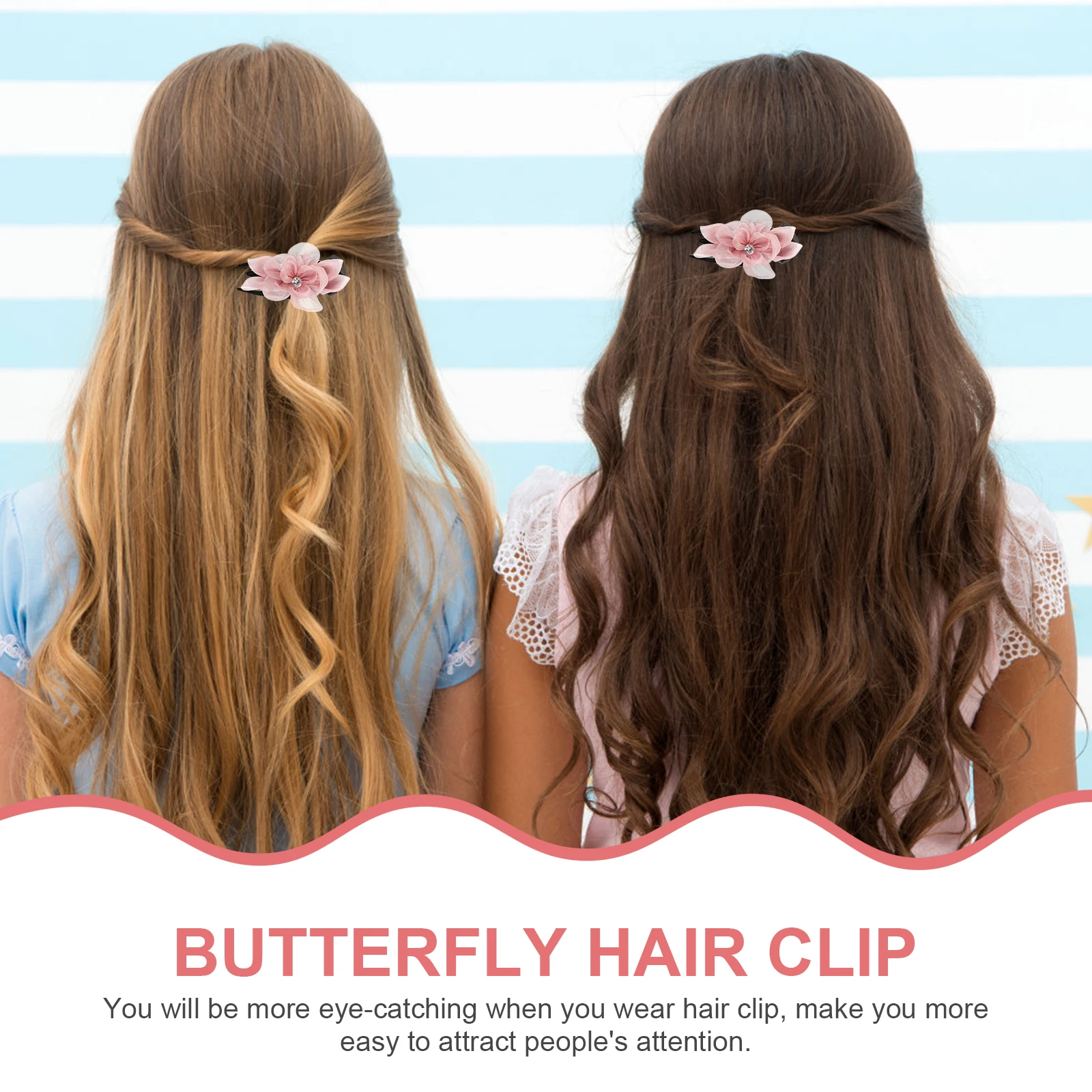 

Flower Clip For Thin Large Flat Claw Clip French Hair Clamp No Crease Styling Accessories Women Girls Hair Decoration Wedding