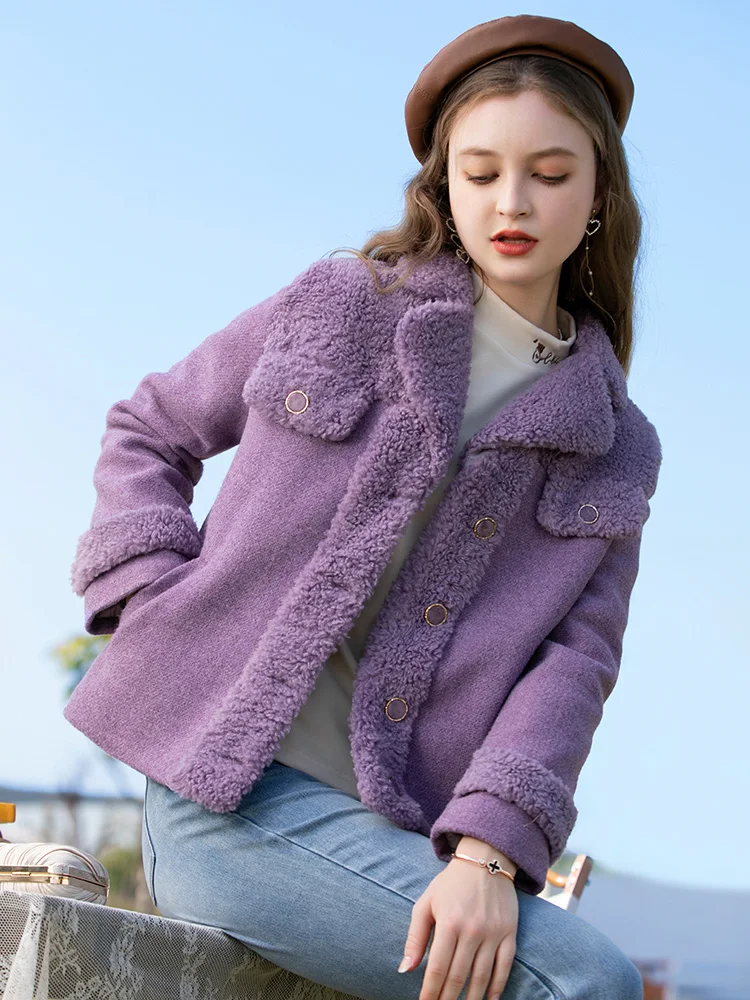 I BELIEVE YOU Winter Coat for Women 2022 Warm New Outwears Autumn Short Quilted Jackets Gentle Solid Lambswool Parkas 2224184600