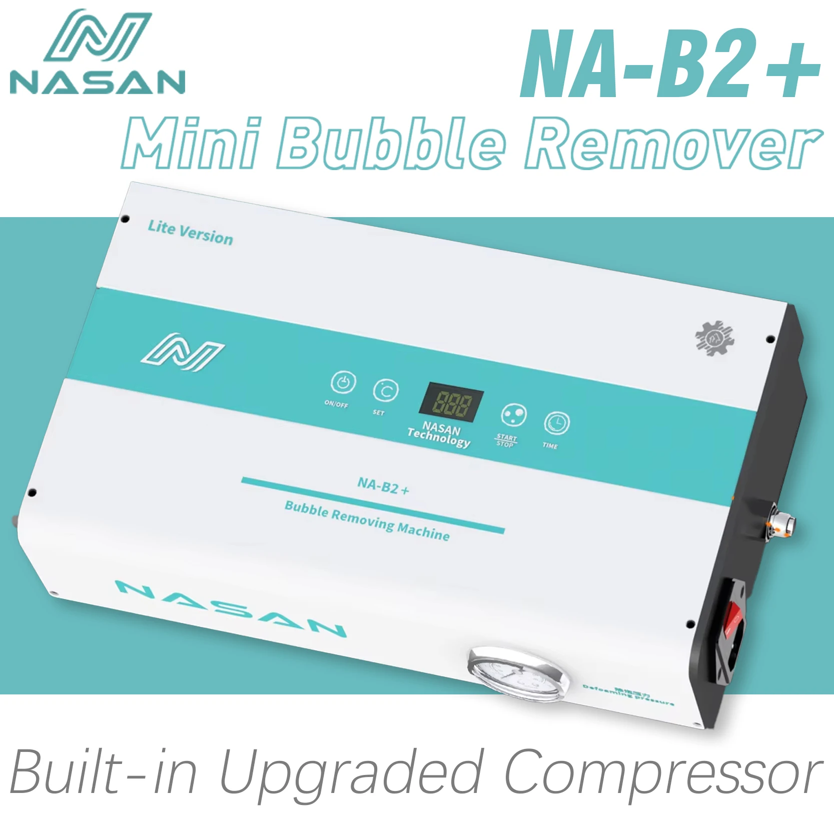NASAN B2 + LCD مزيل فقاعات الهواء 7 بوصة المدمج في ضاغط الهواء آلة إزالة الفقاعات للهواتف المحمولة شاشة إصلاح أدوات تجديد