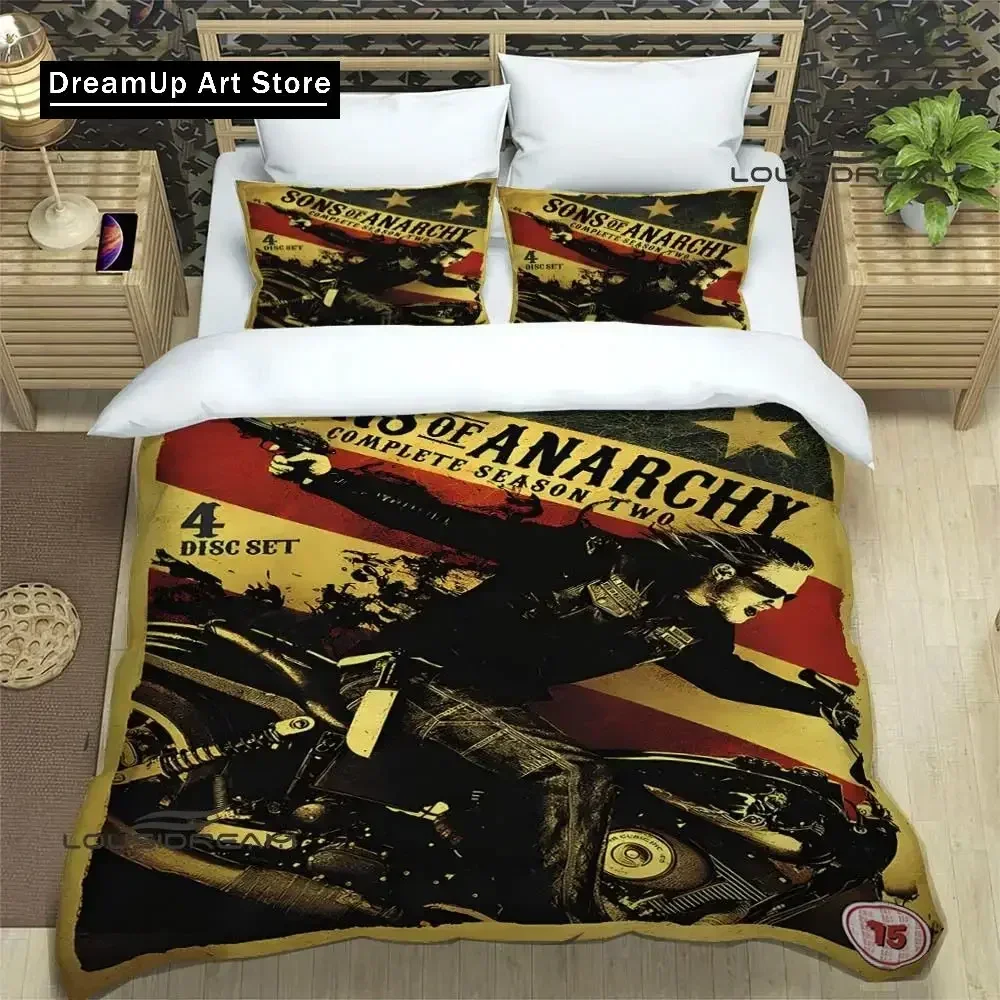 Sons of Anarchy Retro printed Bedding Sets exquisite supplies set duvet cover bed comforter set bedding set luxury birthday gift