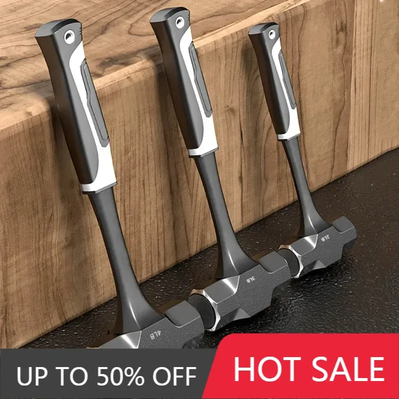 2LB-4LB Sledge Hammer Heavy Duty One-piece Forged Steel Brick Drilling Crack Hammers Building Construction Engineer Hand Tools