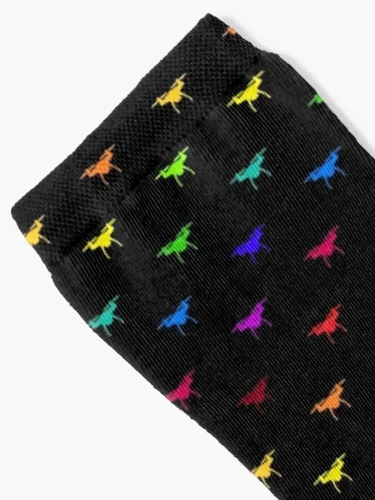 Rainbow Drones Socks valentine gift ideas cool Girl'S Socks Men's