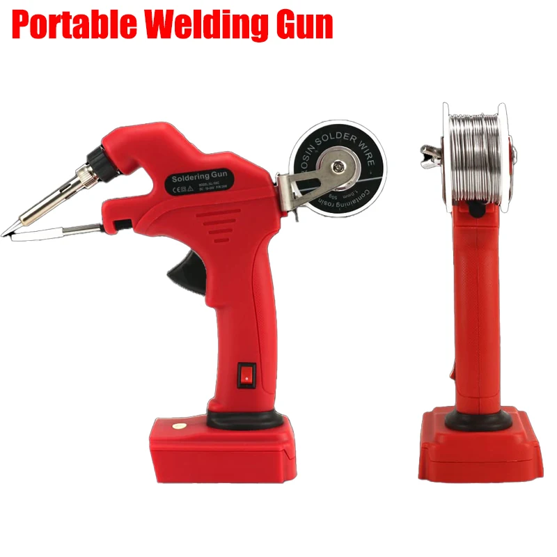 

Portable Cordless Soldering Gun for Makita/Milwaukee/Bosch/Black&Decker 18V/20V Lithium Batteries Quick Soldering Tool for DIY