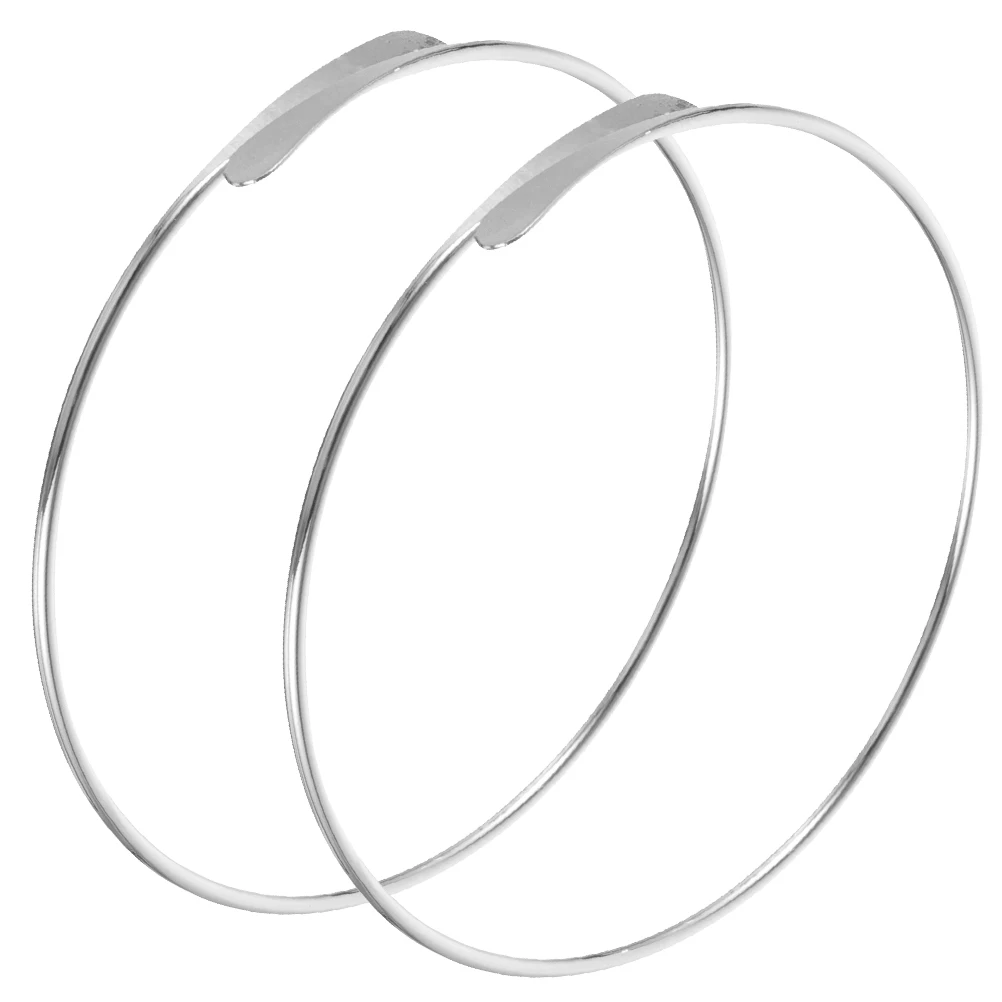 

2 Pcs European and American Glossy Bracelet Miss Metal Adjustable Bracelets for Women