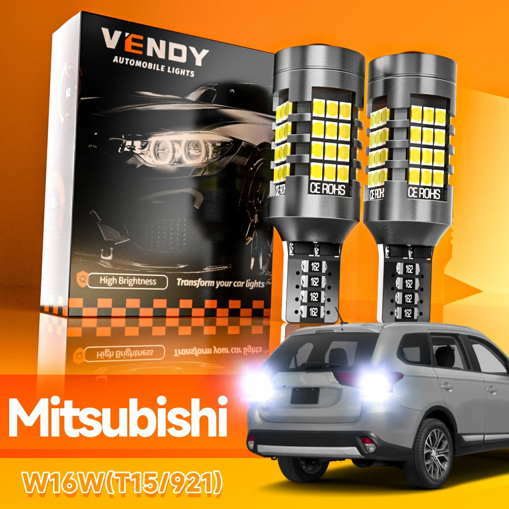 2pcs LED Reverse Light Blub Backup Lamp W16W T15 921 Canbus For Mitsubishi Galant Outlander Sport Eclipse Cross Endeavor RVR
