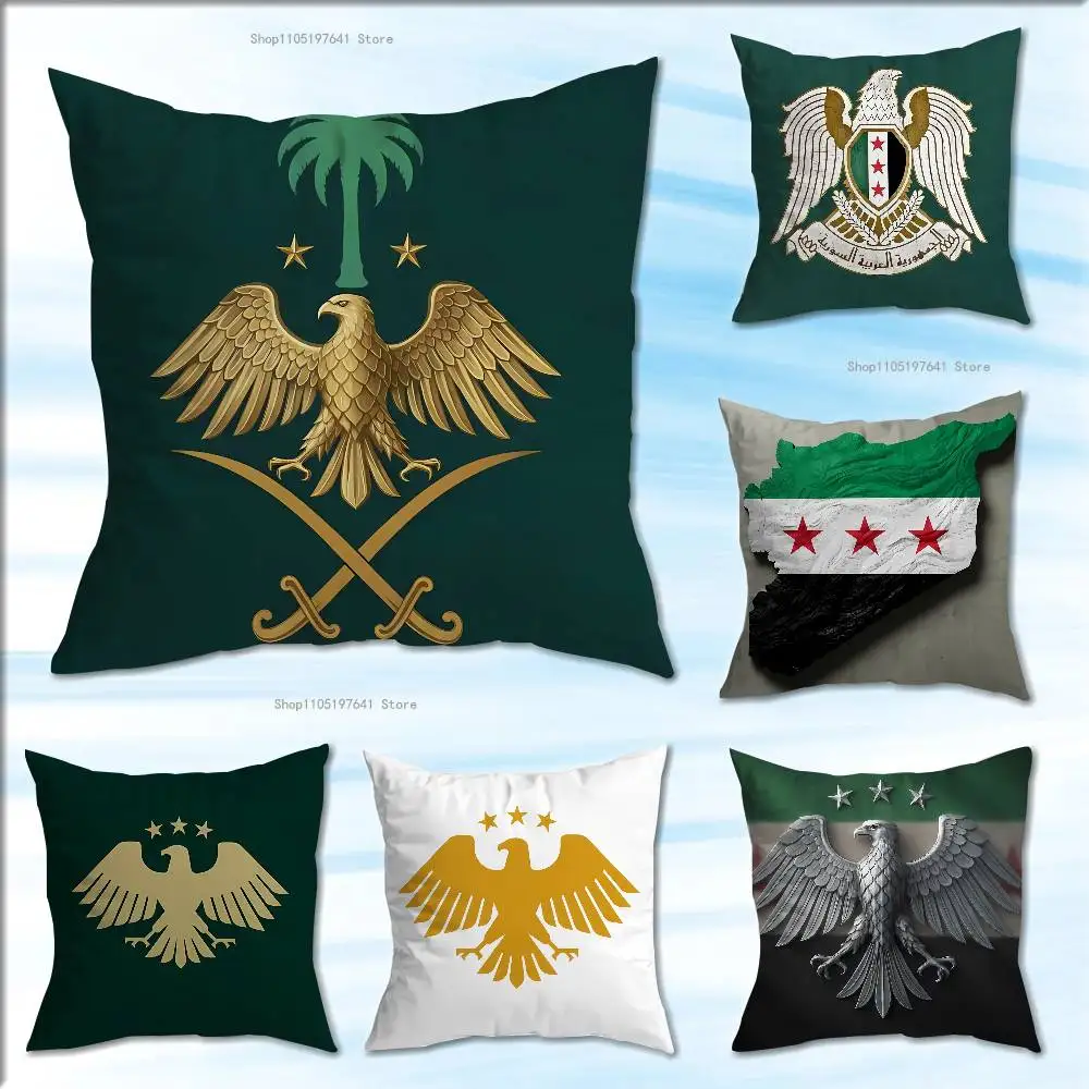 

Syria Syrian Map Democratic Forces Pillow Case For Sofa Decor Car Office Room Printing Cushion Cover Decorations and Protector