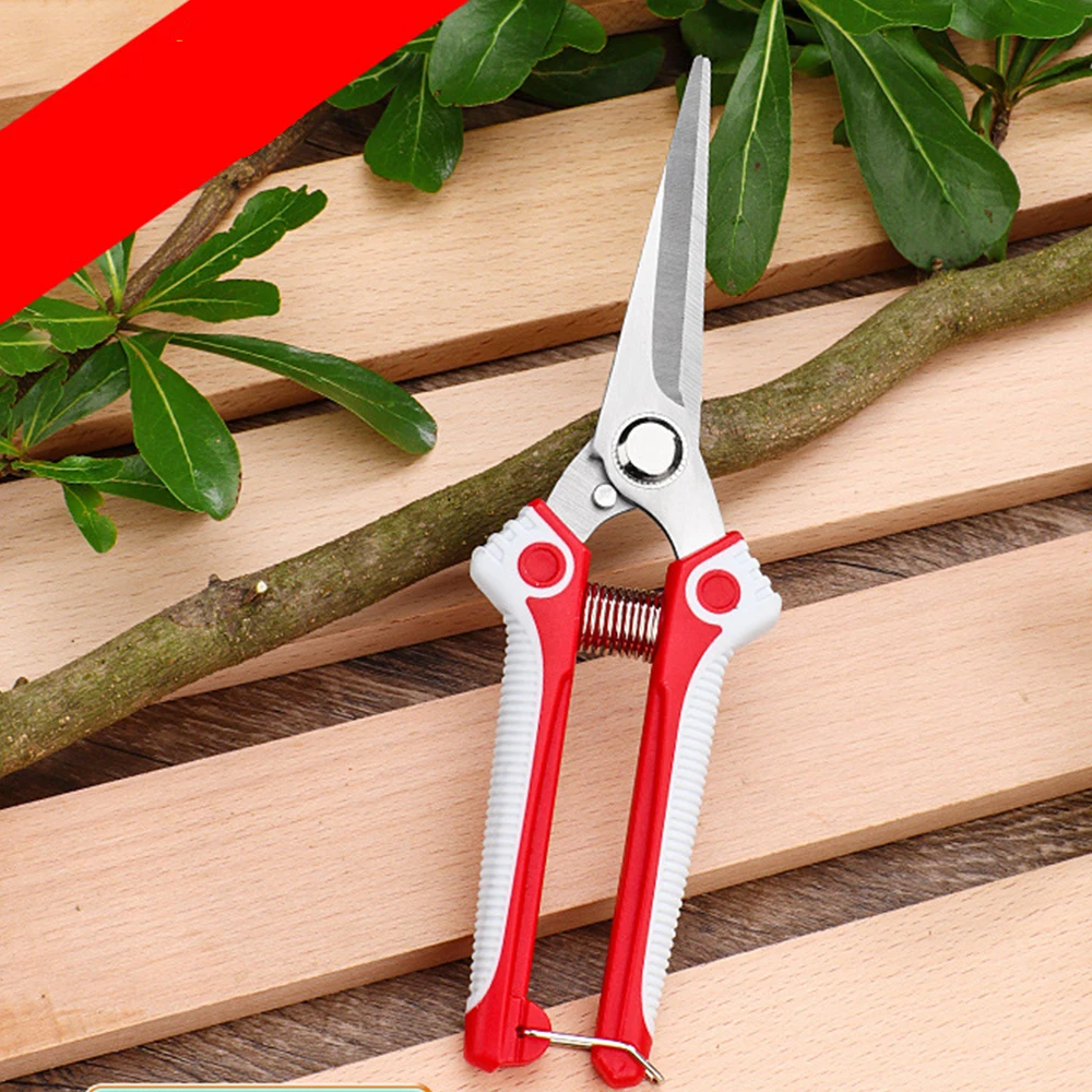 Pruner สวนมือตัดแต่งกิ่งเฉือนตรงใบมีดสแตนเลส Ultra Sharp Garden กรรไกรสําหรับดอกไม้รวบรวมผลไม้