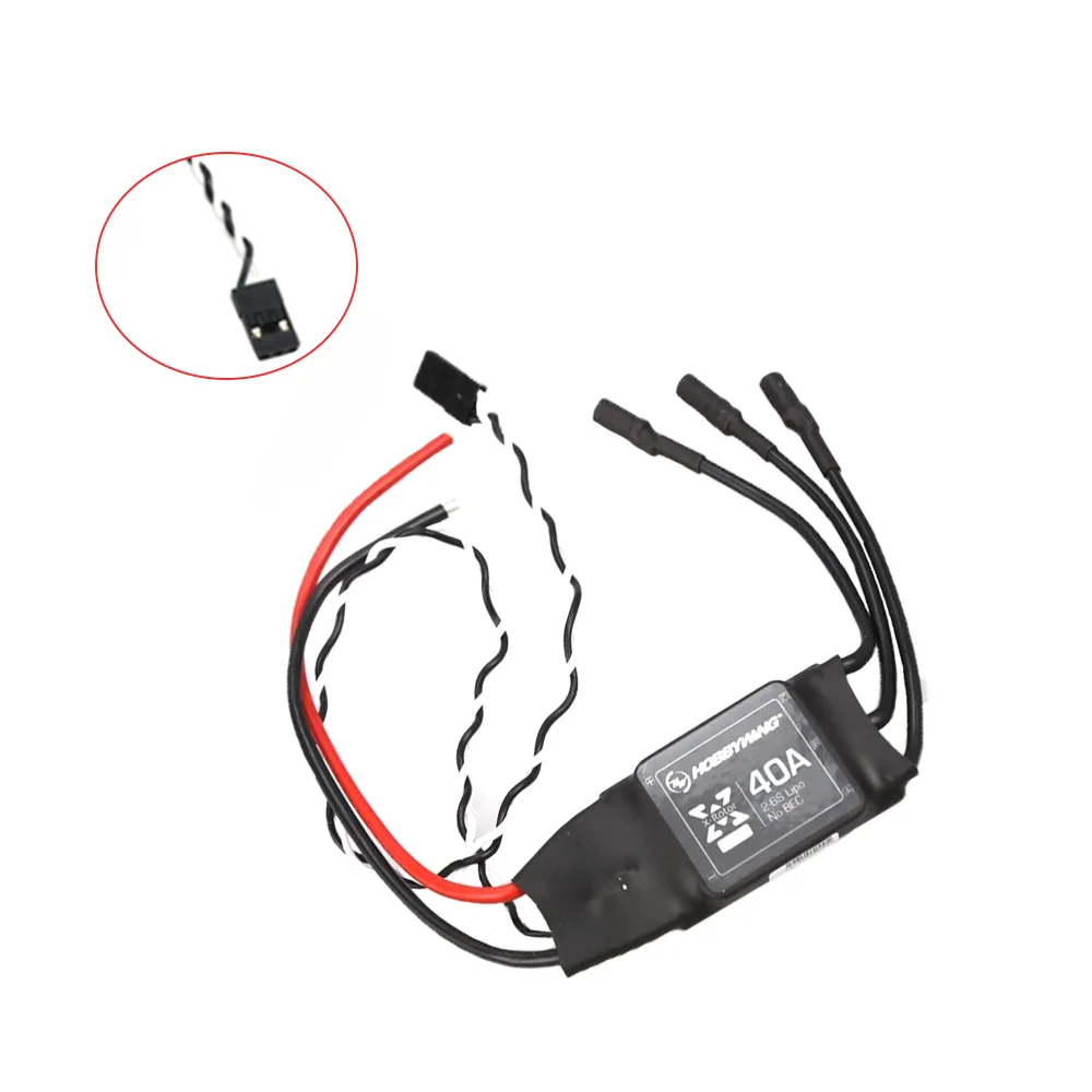 Hobbywing XRotor عالية تحديث بدون فرش ESC 20A 40A 2-6S سلك طويل لا BEC لطائرة RC FPV بدون طيار بدون طيار
