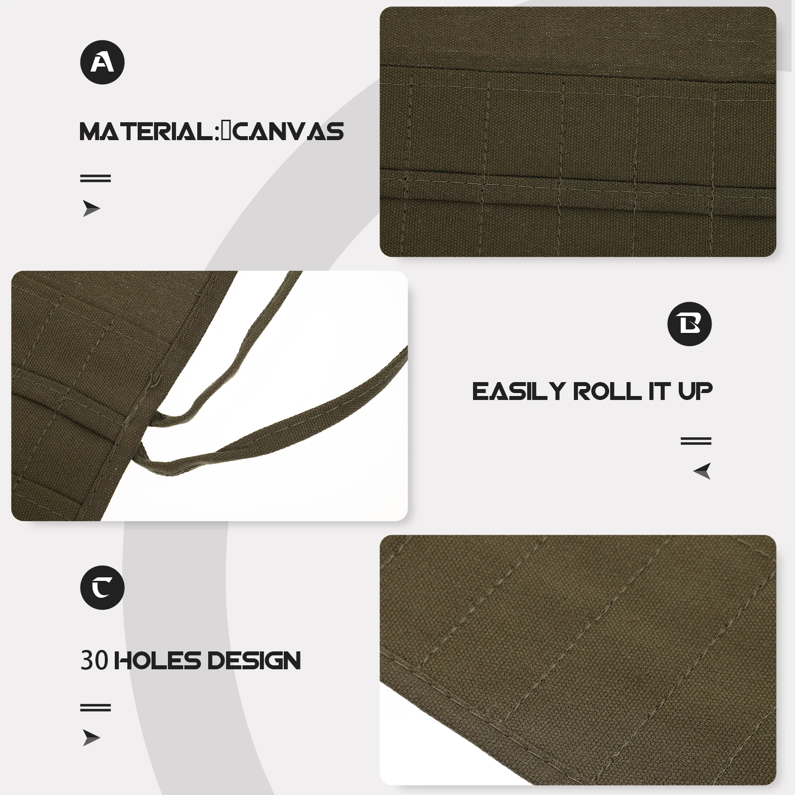 

Pencil Case Storage Bag Paintbrush Tote Curtain Travel Make Holder Pouch Canvas Watercolor Rest