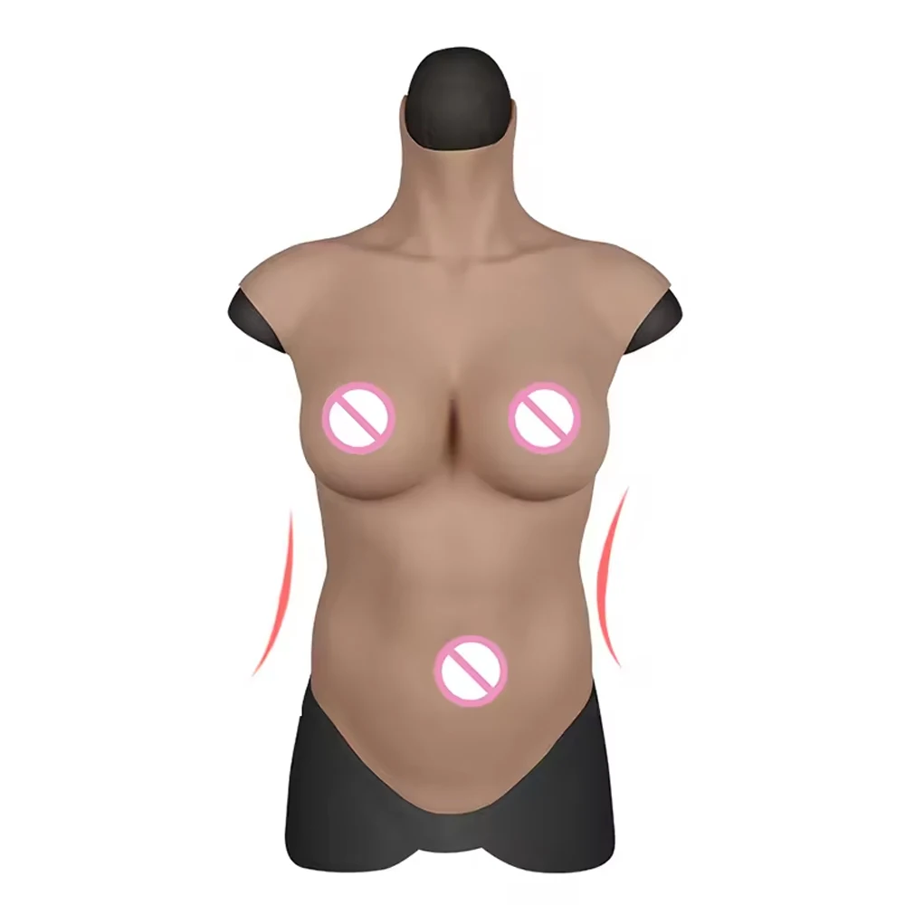 

Half Body Breast Plate Breasts Forms Artificial Silicone Fake Boobs for Crossdresser Transvestite Shemale Transgender Drag Queen