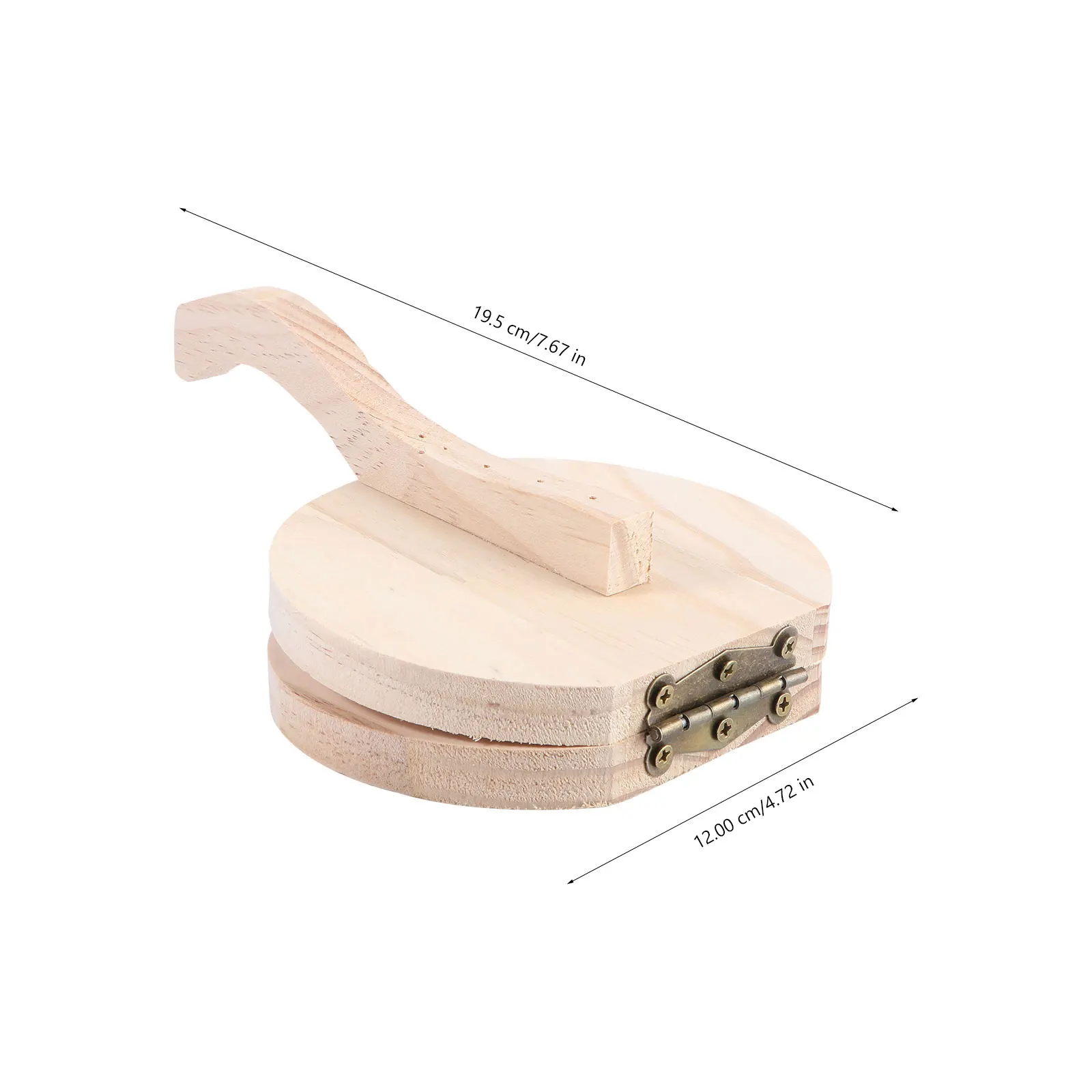

Wooden Dough Presser Dumpling Making Tool Food Grade Natural Wood Mold Pressing Gadget Labor Saving Handle Baking Tools Kitchen