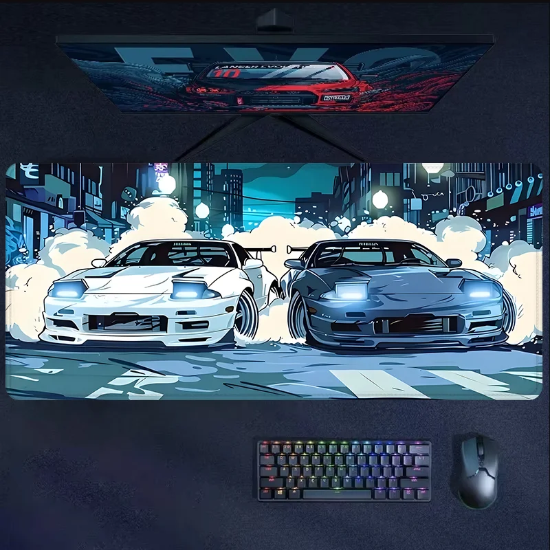 Anime Style Racing Mouse Pad HD Keyboard E-sport Accessories Large Desk Pad Laptop Office Rubber Desk Mat Best Gift for Friend