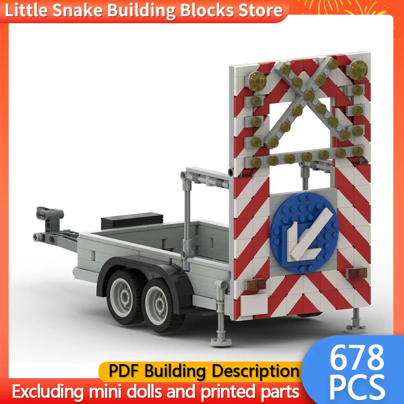 City Car Model MOC Building Bricks Heavy Traffic Safety Trailer Modular Technology Children Holiday Gifts Assemble Toys Suit