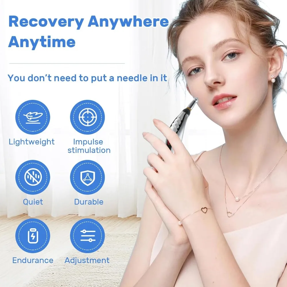 

Electrical Pulse Meridian Energy Pen Acupuncture Moxibustion Pen EMS Muscle Point Stimulation Physiotherapy Device Health Care