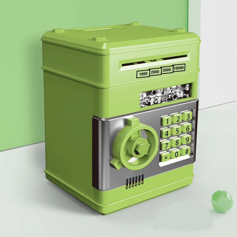 [NEW!A08R】 Electronic Piggy-Banks For Kids Money Savings Box,Mini ATM Coin Bank For Children Best Birthday Xmas Gifts Cash E Dur