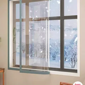 Grau -beliebiges Windfenster, isoliertes Fenster, transparenter energiesparender Film, Fensterdämm Film, Vorhang, Bildschirmfenster 6 Hauptverkaufsbildschirm Stress - №5