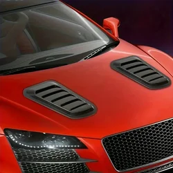 Automotive universal hood air flow inlet hood hood ventilation vent cover fashionable modification fake air outlet engine parts