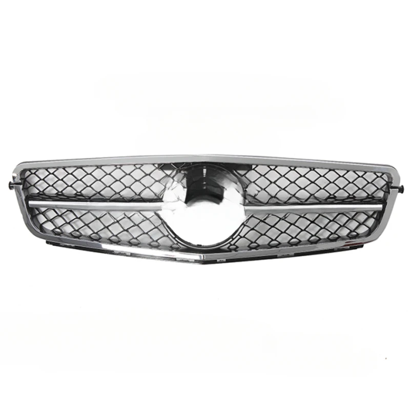 For Mercedes Benz C Class W204 2007 2008 2009 2010 2011 2012 2013 2014 Matte Glossy Black Chromed C63 AMG Front Grill Grille