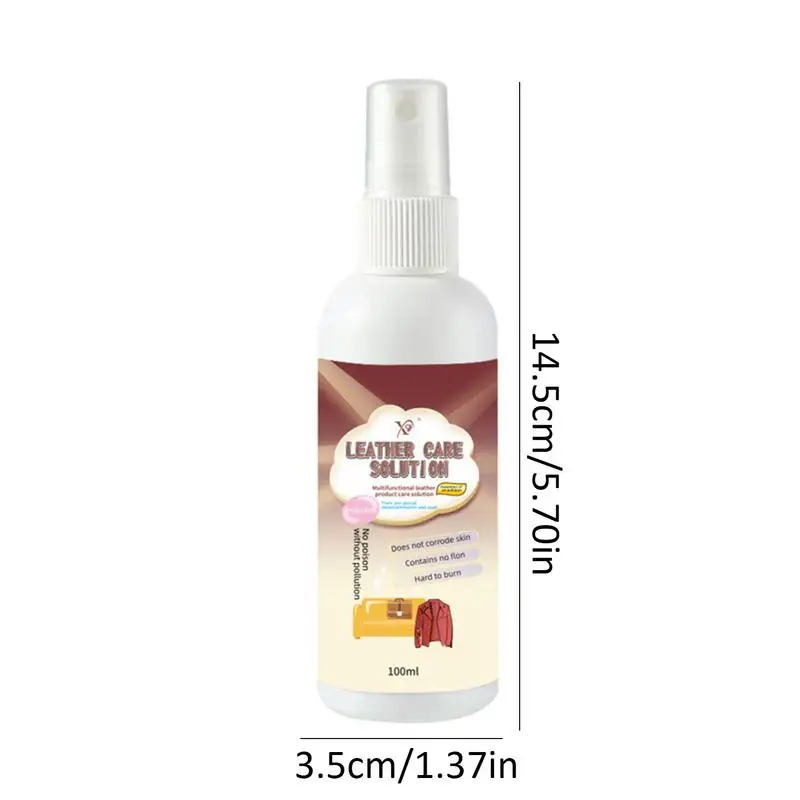 Leather Car Seat Cleaner 100ML Household Polishing Agent For Leather Furniture Easy To Apply Cleaning Spray For Remove Dirt &