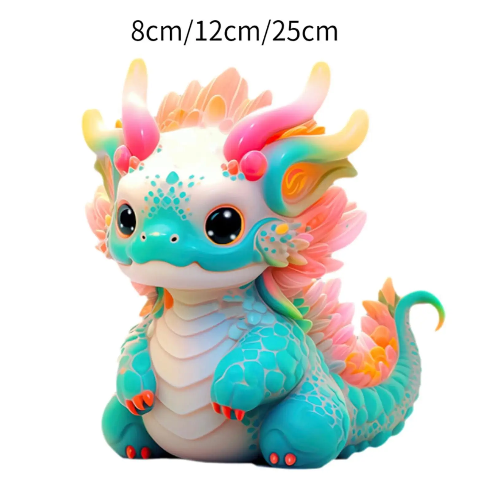 Resin Figurine Gift Artwork Dragon Statue for Housewarming Bookshelf Bedroom