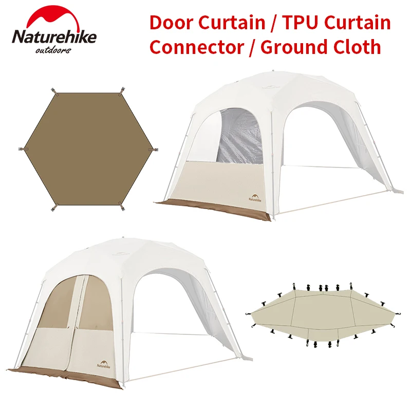 

Naturehike Dome Canopy Tent Accessories Outdoor Camping Equipment Door Curtain TPU Connector Ground Cloth Hexagon Sunshade Tarp