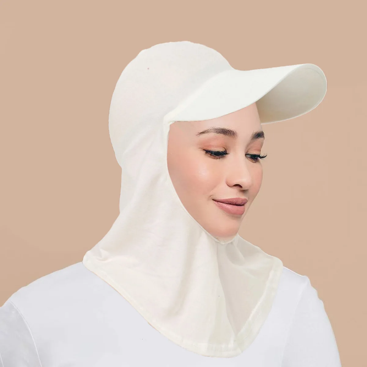 Amira istantaneo Hijab donne musulmane cofano foulard visiera cappello a tesa larga turbante Islam testa collo copertura tirare sulla testa avvolgere cappelli Niqab