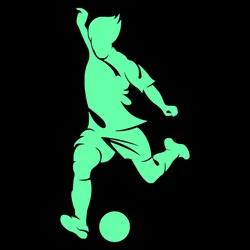Football Sport Glow Sticker Kids Room Boy Bedroom Wall Switch Decor Fridge Laptop Phone Car Body Window Bumper Soccer Ball Decal