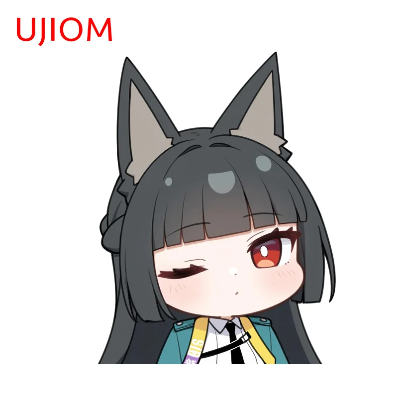 UJIOM Hoshimi Miyabi Zenless Zone Zero Kawaii Girl Wall Sticker Eye Catching Sunscreen Vinyl Decal Sofa Wall Windows Decor