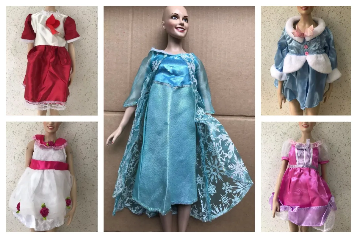 Cute Colorful Princess Dresses For 40CM Salon Doll Baby Wear Girl DIY Dressing Doll Decors Original Quality Doll Clothes Dress