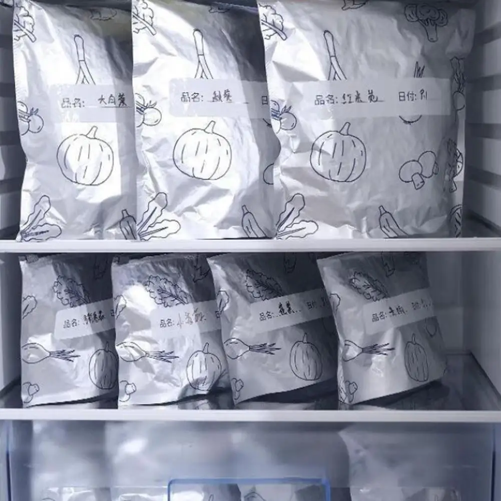 Aluminum Foil Storage Bags Freezer Sealed Organizers Food Packaging Reusable Pantry Odor-Proof Bag Kitchen Essential