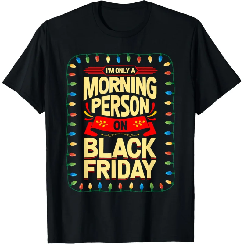 

Black Friday Christmas shopping team short sleeved T-shirt