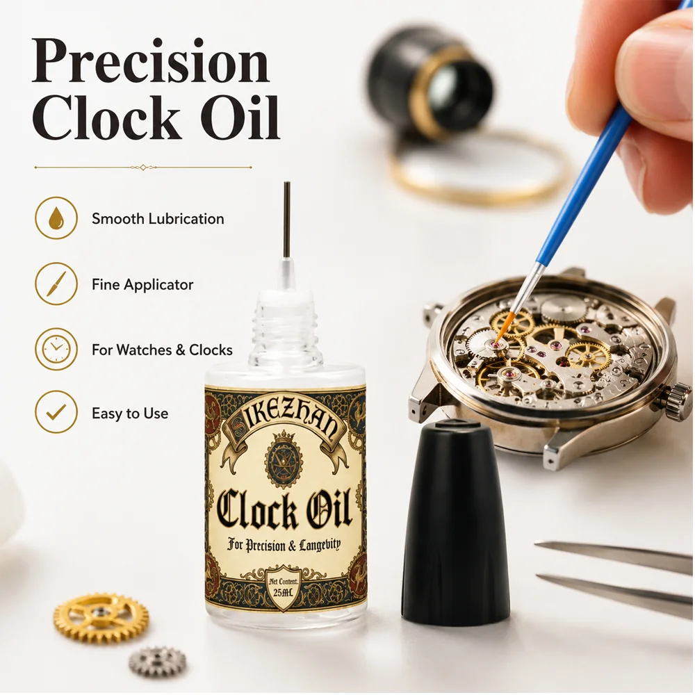 25ml Premium Mechanical Watch Clock Lubricant Oil With Brush Precision Gear Movement Maintenance Anti Rust Noise Reduction Tools
