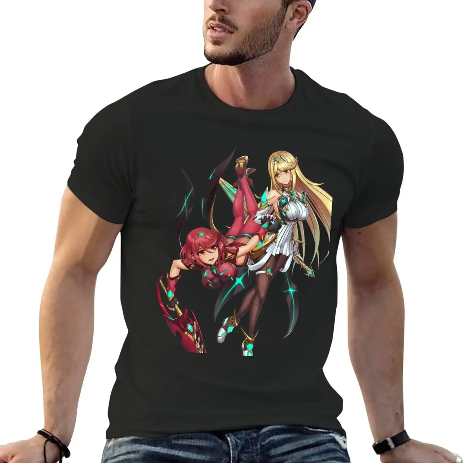 New Pyra and Mythra T-Shirt designer shirts man t shirt mens graphic t-shirts funny