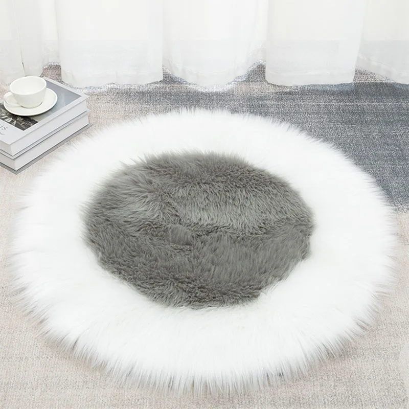 Heart Shaped Carpet Fluffy Round Carpet For Living Room Floor Mats Fluffy Wool Rug Children Bedroom Decorative Fur Area Rugs