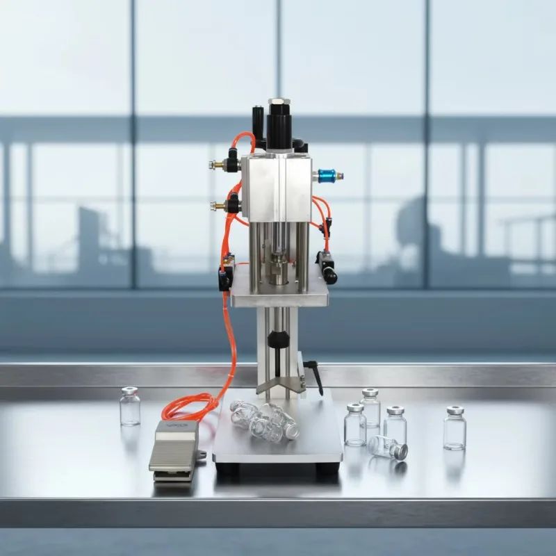 LY-180 Capping Machine Pneumatic Stainless Steel Capper Cork Cap Press Punching Wooden Stopper Bottle Red Wine Sealing Equipment