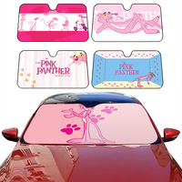Cartoon  P-Pink P-Panther  Car SunShade Shade Cooling Windshield Anti-UV Protection Front Sun Protector for Vehicle Interior