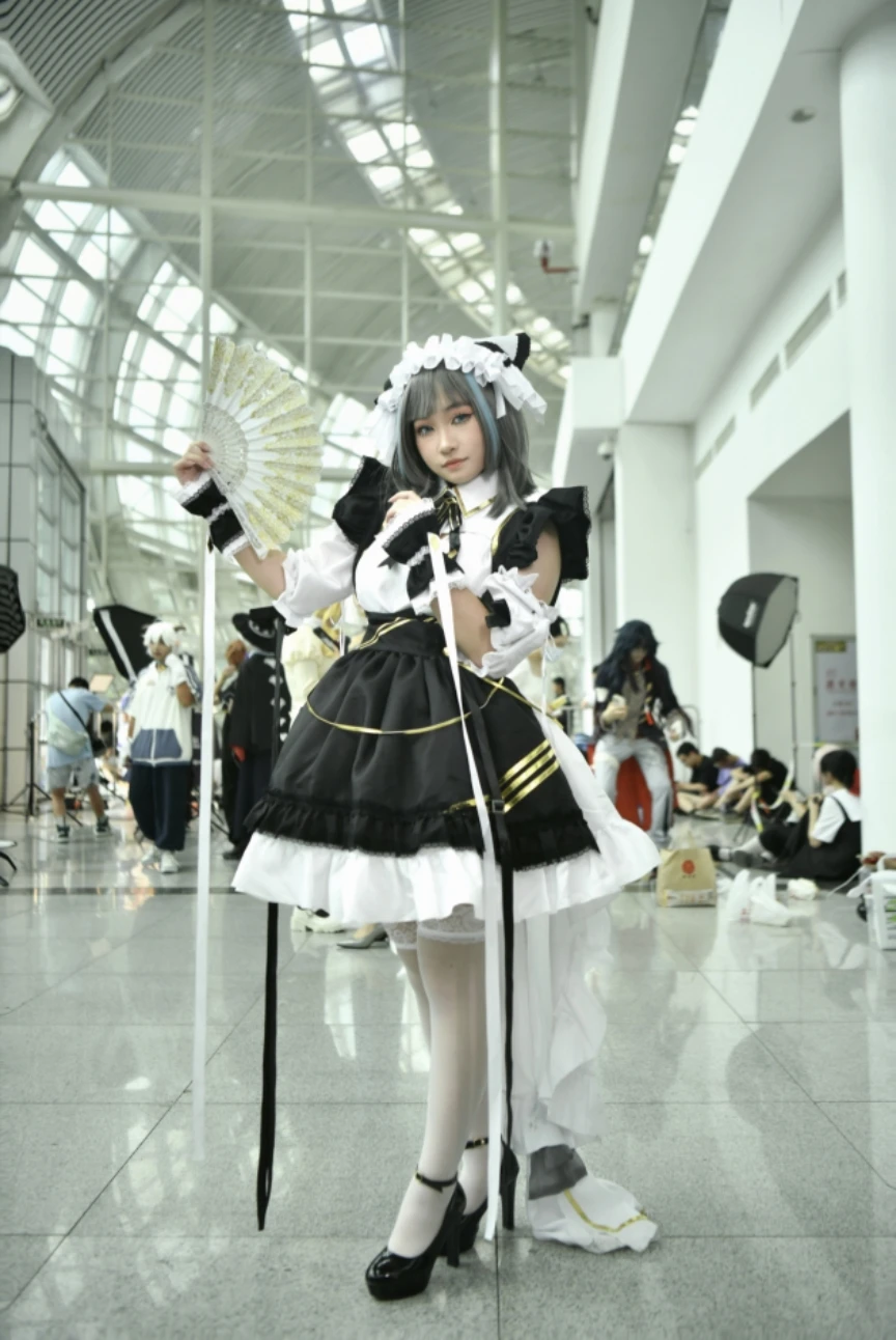 COSMART Azur Lane Cheshire Cos Maid Cosplay Costume Cos Game Anime Party Uniform Hallowen Play Role Clothes Clothing Dress