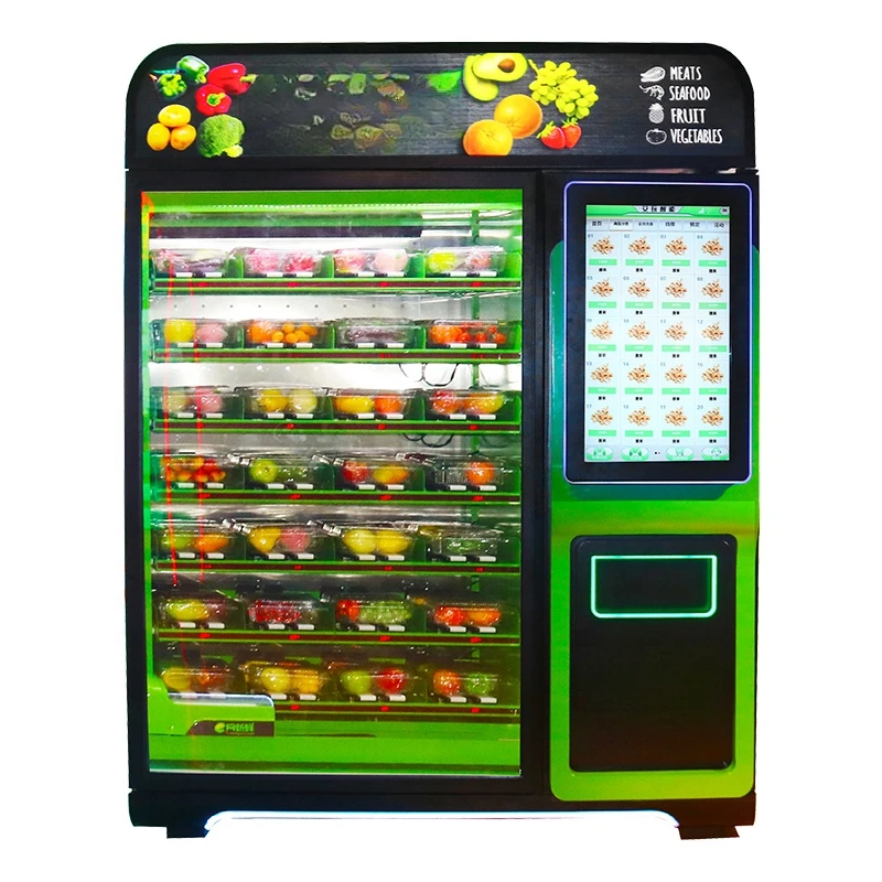 Salad Vegetable and Fresh Fruits Fully Automatic Single-cabinet Commercial locker Vending Machine fruit fruit-vending-machine