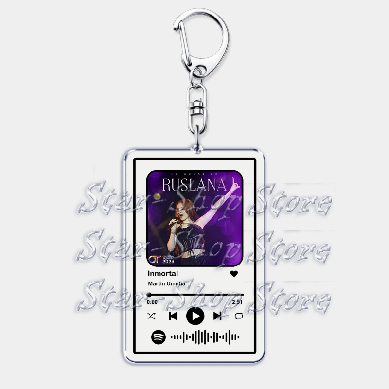 Hot Martin Urrutia Music Keychains for Women Accessories Bag Rompeolas Escriurem Inmortal Playlist Code Keying Jewelry Fans Gift