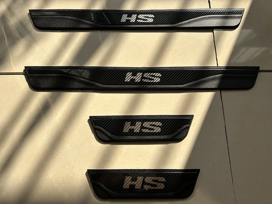For MG HS 2024  HS 2 2024 2025 Car Door Scuff Plate Trim Pedal Thresold Kick Pad Protector Stainless Steel Plastic Sticker