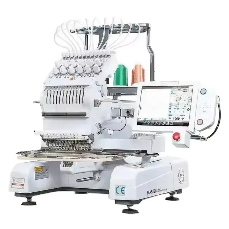 Embroidery Machine for Embroidered Fabric Clothing Socks Hat T-shirts High-accuracy Multifunctional 12-needle