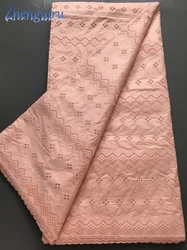 Zhenguiru African Dubai Cotton Swiss Voile Lace Fabric High Quality 5 Yard Nigerian Lace Fabric for Men Wedding Dress Sew A4271