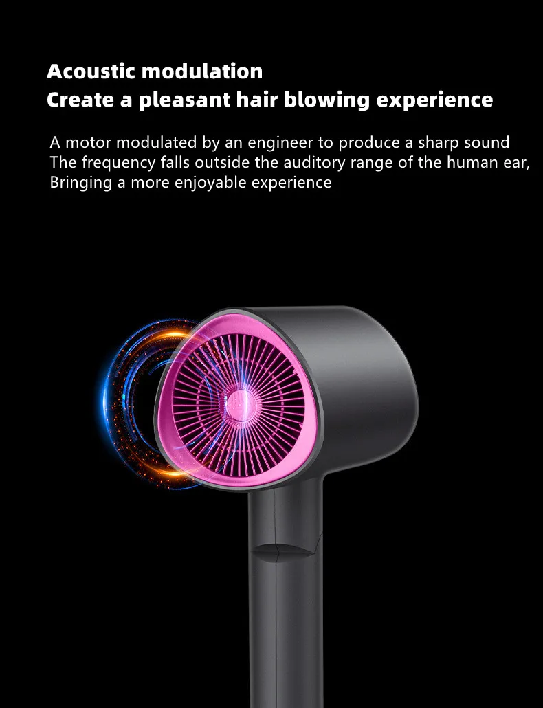 EU/UK/US New Product Hair Dryer Eu/Us Plug-In Foldable High-Speed Strong Negative Ion Household Hair Salon Portable Hair Dryer
