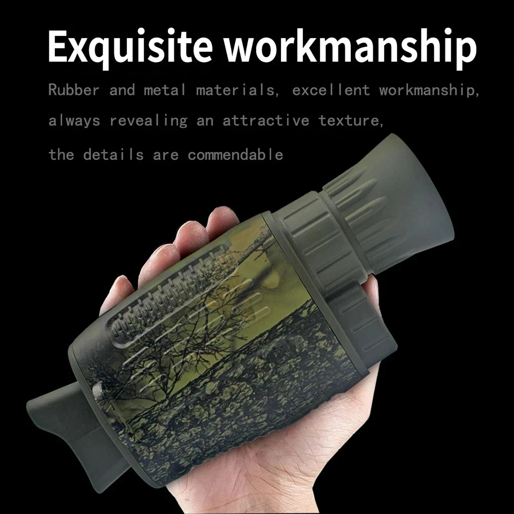 Portable Night Vision Device Infrared Optical Night Vision Monocular Device 9 Languages 5X Digital Zoom Photo Video Playback