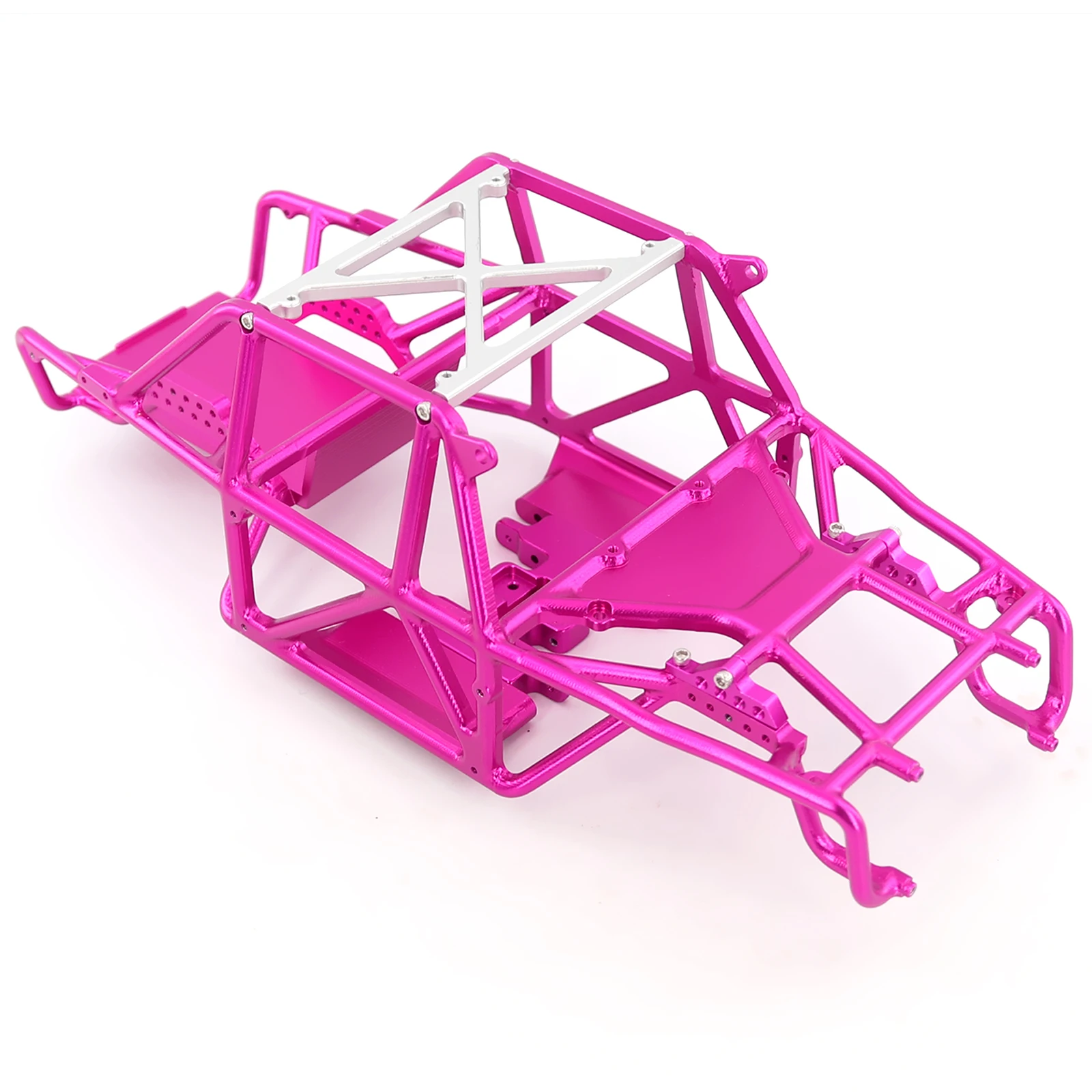 โครงรถ OGRC แบบมีโรลเคจ ทำจากอะลูมิเนียมอัลลอยด์ทั้งหมด + แชสซี + ตัวถัง สำหรับรถ Axial SCX24 Bronco JLU B-17 C10 ขนาด 1/24 รุ่นอัพเกรด