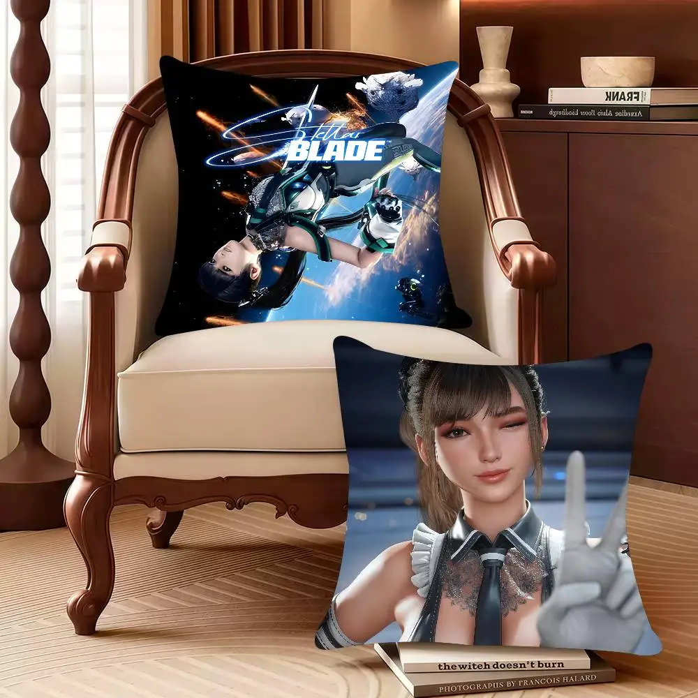 Game S-Stellar B-Blade Pillow Case Decor Protective Covers Comfortable Soft For Sofa Living Room Home Office